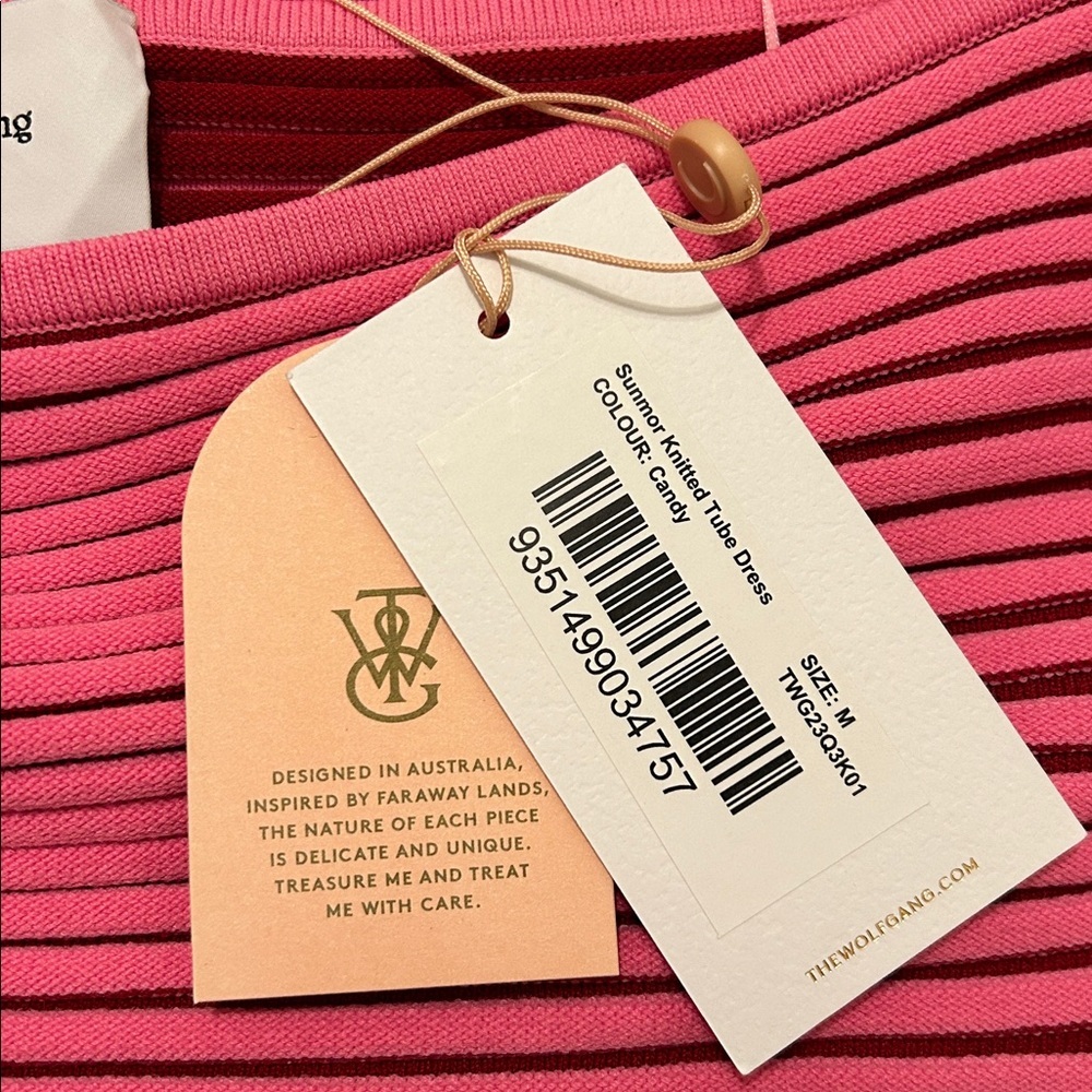 The Wolf Gang Sunmor Knit Maxi Dress In Candy Stripe NWT Size Medium Bodycon - Picture 14 of 15